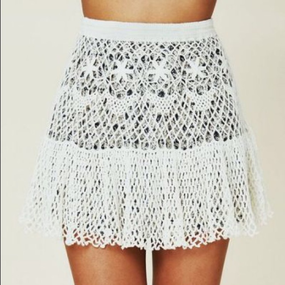 Free People Crochet Skirt